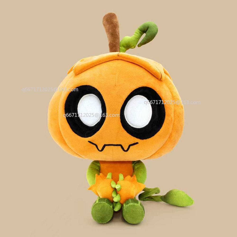 Cute Dandy's World Gourdy Plush Pumpkin Stuffed Doll Soft Cuddly Toy for Room Decoration Xmas Birthday Holiday Gift