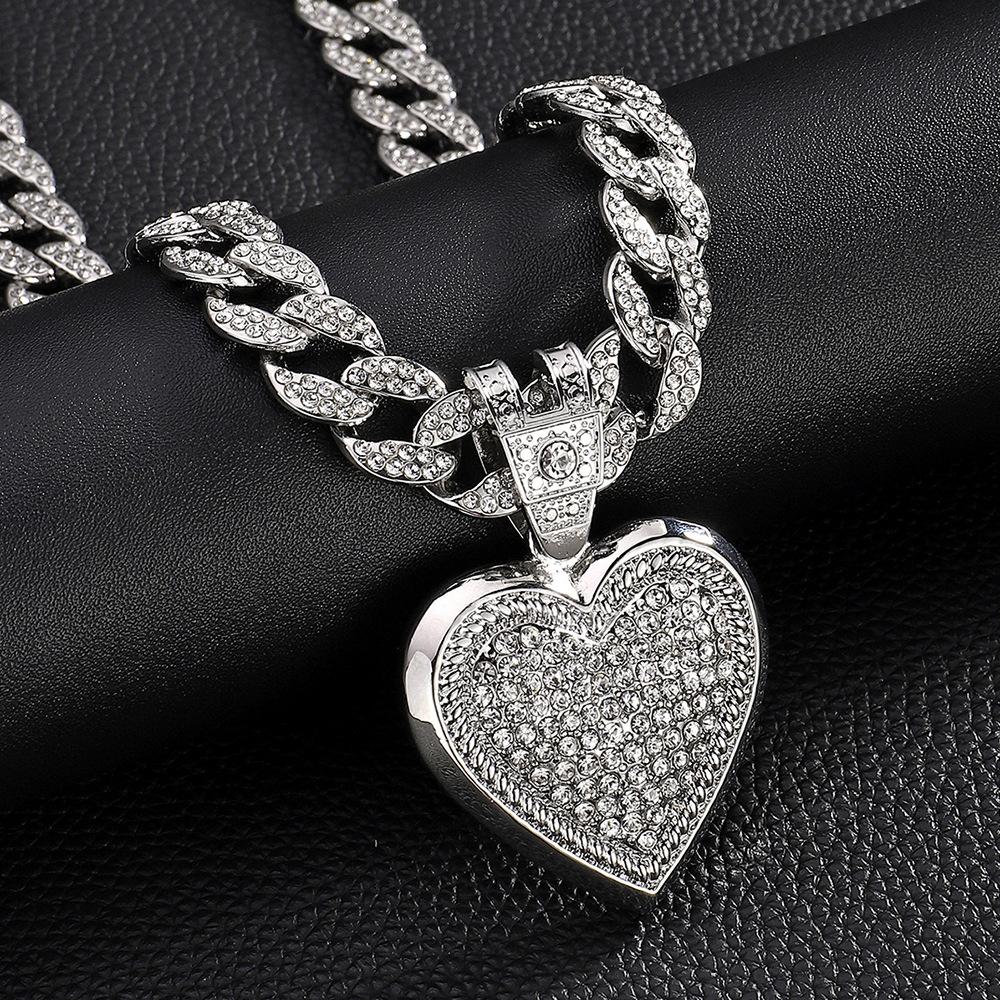 Wind Love Pendant Hip Hop Cold Wind Diamond Hip Hop Men'S Necklace Accessories