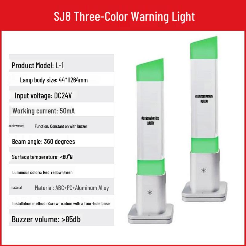 Multi-Tier LED Signal Tower with Foldable 24V Audible and Visual Alarm