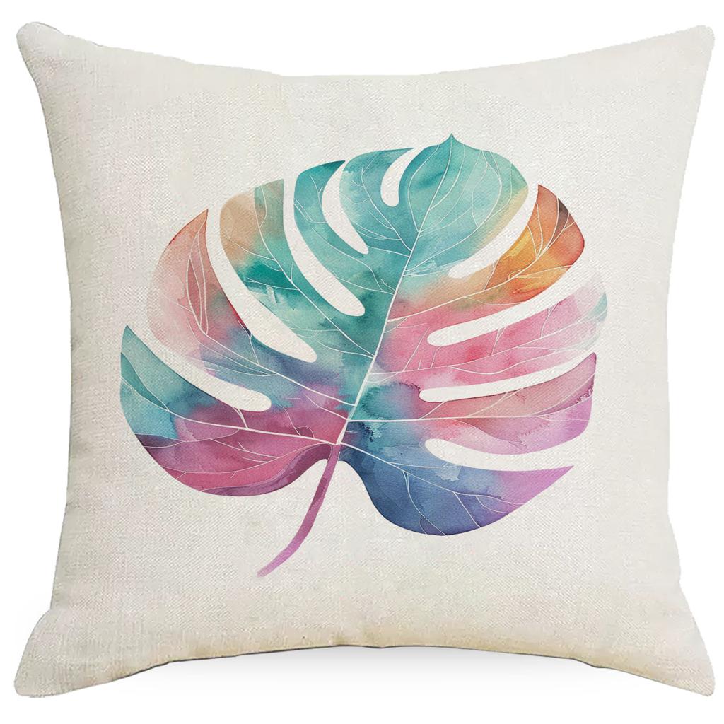Summer Plant Leaves Pillow Simple Modern Tropical Plant Green Plant Pillow Sofa