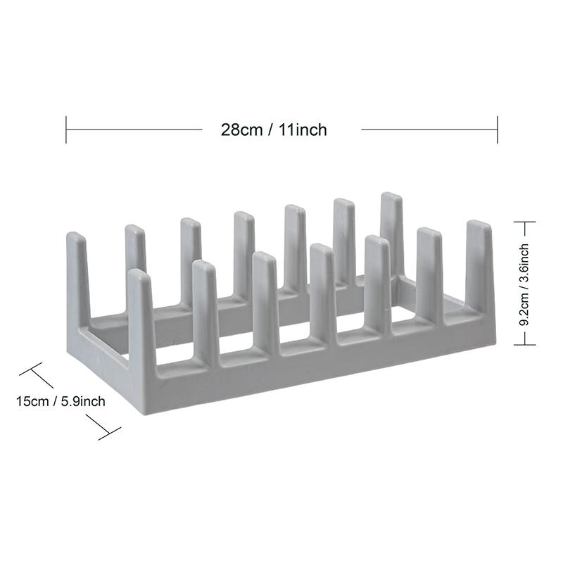 

M-6 Grid Kitchen Organizer Rack - Space-Saving Durable Countertop Storage for Pots Pans Lids Cutting Boards - Drying Tray серый