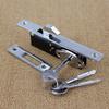 Aluminum alloy sliding door Hook lock, Stealth lock,Cross key, For Wooden door,Framed glass door,strong, durable,Door hardware