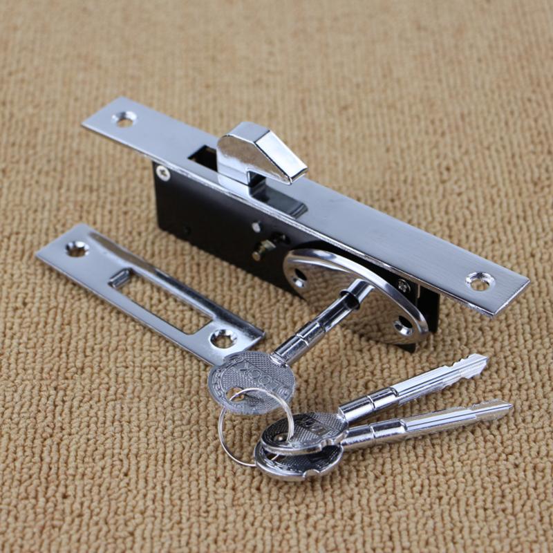Aluminum alloy sliding door Hook lock, Stealth lock,Cross key, For Wooden door,Framed glass door,strong, durable,Door hardware