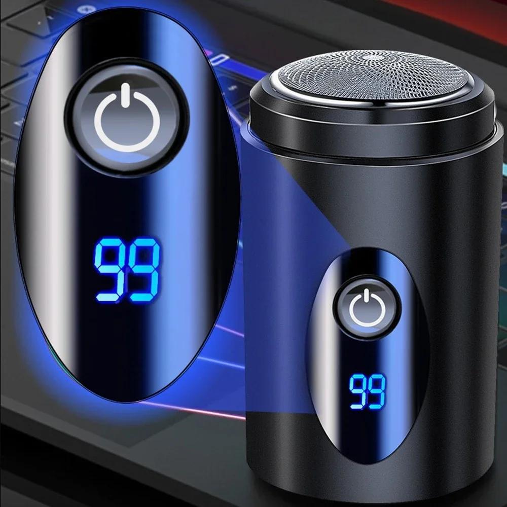 Mini Electric Shaver Portable Powerful Storm Razor for Men Women USB Rechargeable Battery Power Display Body Hair Trimmer