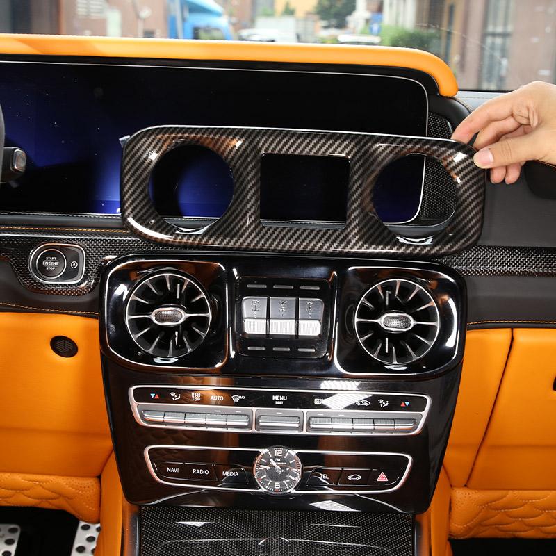 Car Center Console Air Condition Air Vent Outlet Frame Cover Trim Stickers For Mercedes Benz G Class W463 19-22 Car Accessories