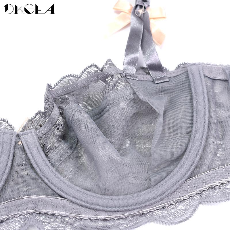 DKGEA Sexy BH Plus Size Spitzenunterwäsche Ultradünner Büstenhalter Damen