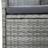 vidaXL 9 piece Garden Dining Set with Cushions Gray