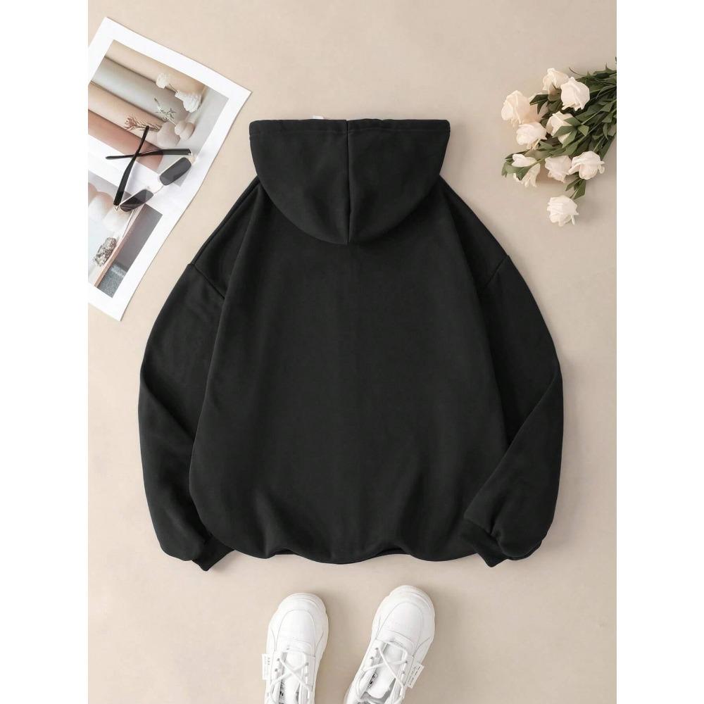 Brooklyn, New York 1988 Hanorac cu Fermoar și Imprimeu Litere pentru Femei, Cald, Larg, Casual, Street, Articole Sport pentru Femei