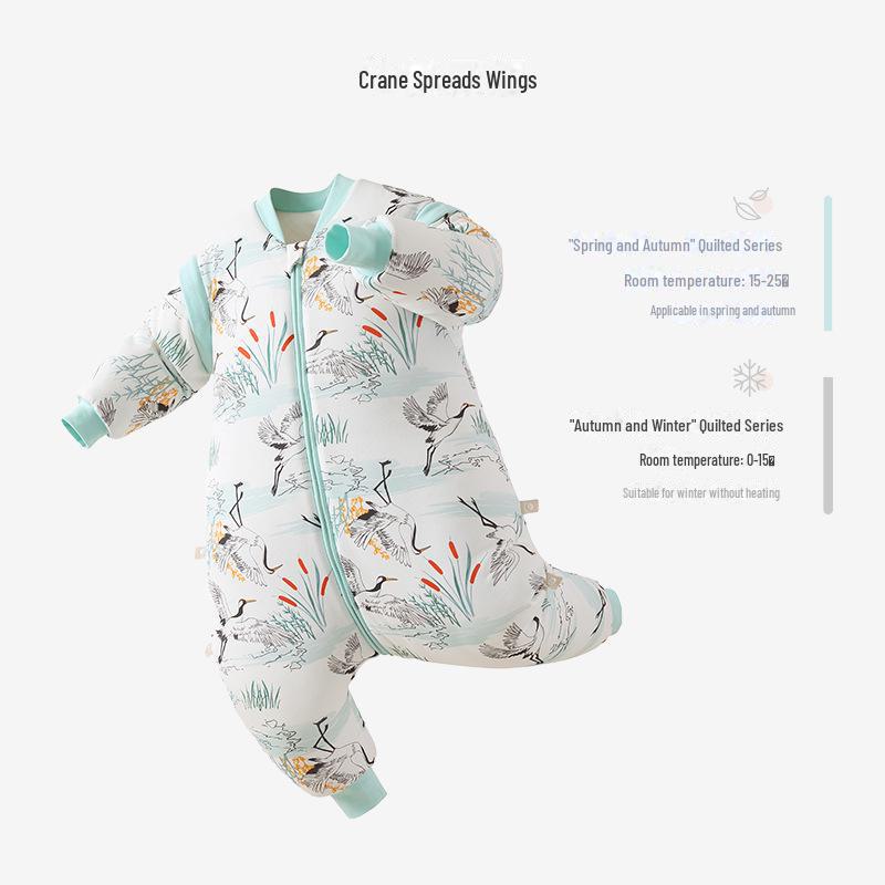 

Зимний спальный мешок класса А: Плотный, стеганый, с разрезом по ноге, отстегивающиеся рукава, защита от ударов для младенцев M: 65-85cm, Age 6M-1Y