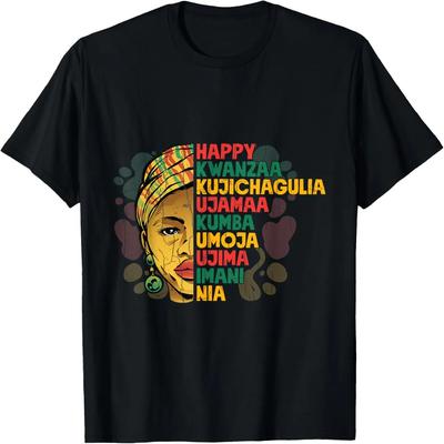 Sieben Prinzipien von Kwanzaa Lustiges afroamerikanisches Grafik-T-Shirt