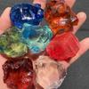 7 Chakra Glasur Glass Stein Klart Krystallglass for Tumbling Cabbing Chakra Reiki Helbredelse Meditasjon Terapi Samleobjekt