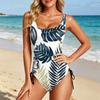 Customized Womens Swimsuit Personalized Photo Printing Bathing Suit Drawstring Side Custom Face Swimwear