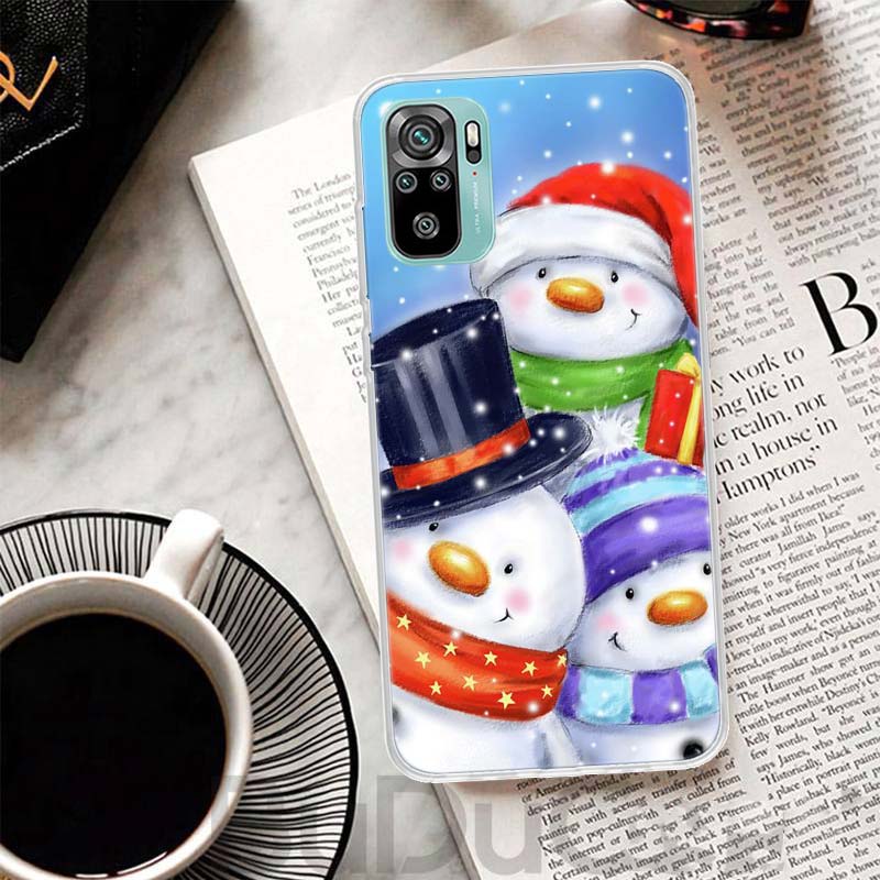 Merry Christmas Cartoon Cute Snow Cover For Xiaomi Redmi Note 14 13 12S 12 11 Pro Plus Phone Case 11S 10S 10 11E 11T 14Pro 13Pro