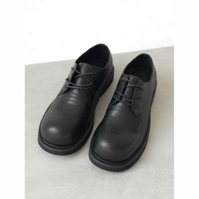 2025 nuove scarpe in pelle da uomo con punta rialzata, scarpe in pelle piccole nere stringate da uomo, suole spesse aumentano l'altezza, scarpe derby di nicchia