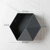 Nordic Style Wooden Decor Wall Mount Hexagonal Frame Books Toys Flower Pot Storage Shelf Holder Figurines Display Crafts Shelves