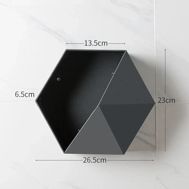 Nordic Style Wooden Decor Wall Mount Hexagonal Frame Books Toys Flower Pot Storage Shelf Holder Figurines Display Crafts Shelves