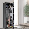 7-8 Rifles Gun Safe, Rifle Safe with Digital Keypad & Lock, Gun Storage Cabinet for Shotguns with Built-in Storage Locker, Removable Storage Shelf for