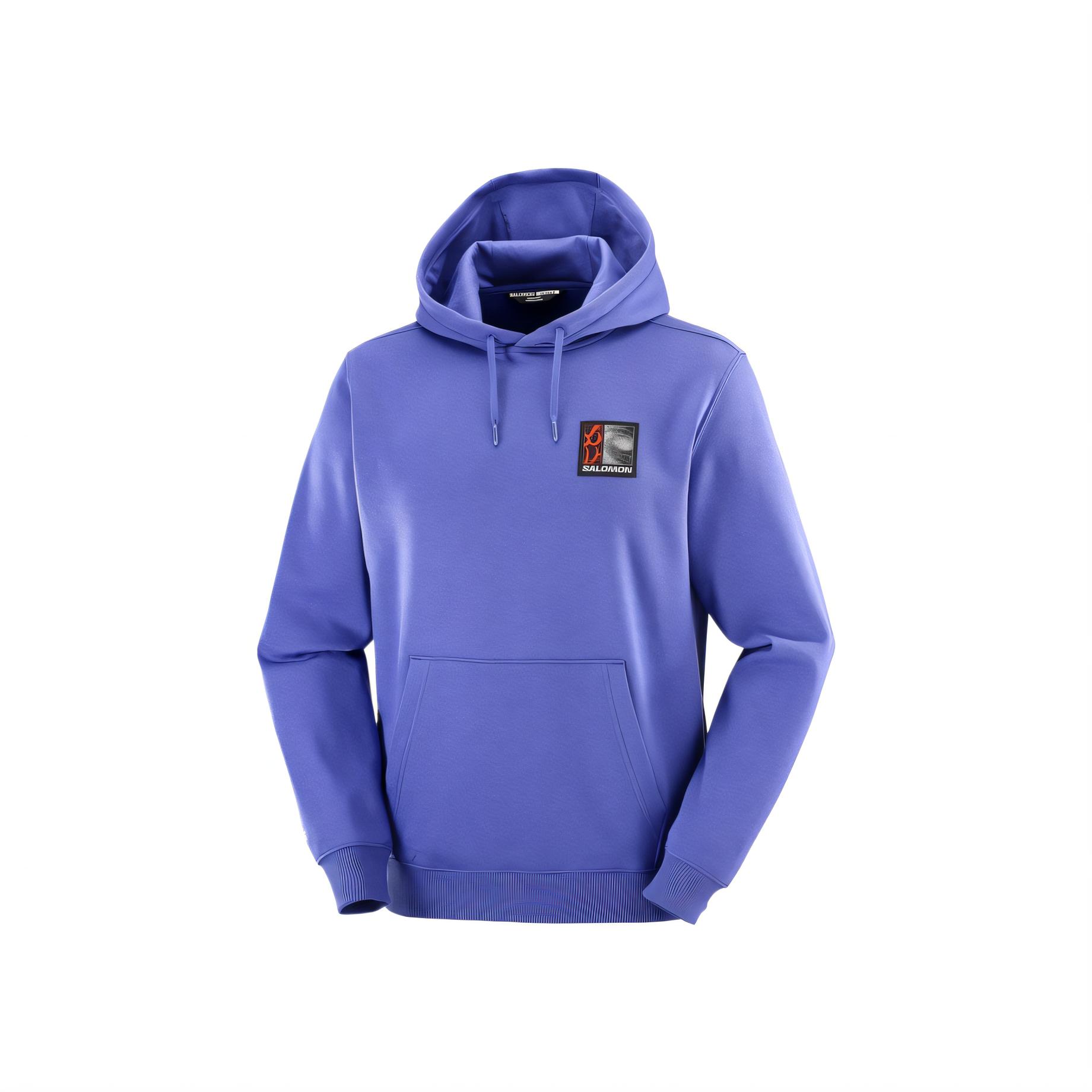 SALOMON Sweatshirts Unisex Purple Hooded Moderate C26789 L