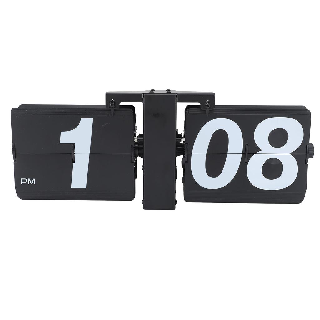 Flip Clock PVC Stainless Steel Battery Powered Retro Mechanical Digital Automatic Flip Down Desk Clock for Living Room