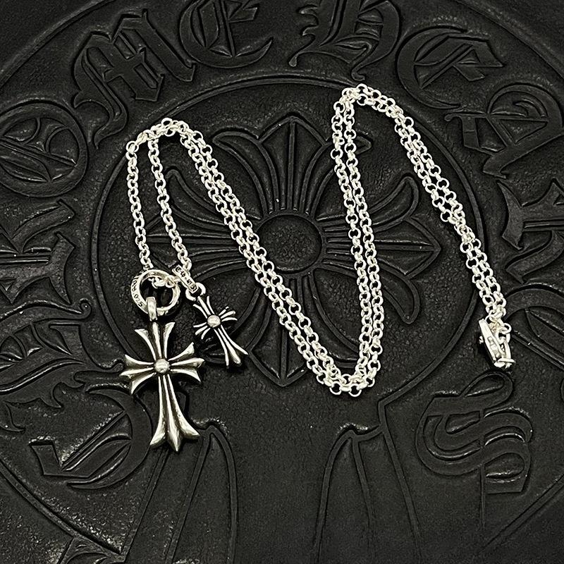 Collier Bijoux Sans Diamant Taille Collier Double Croix