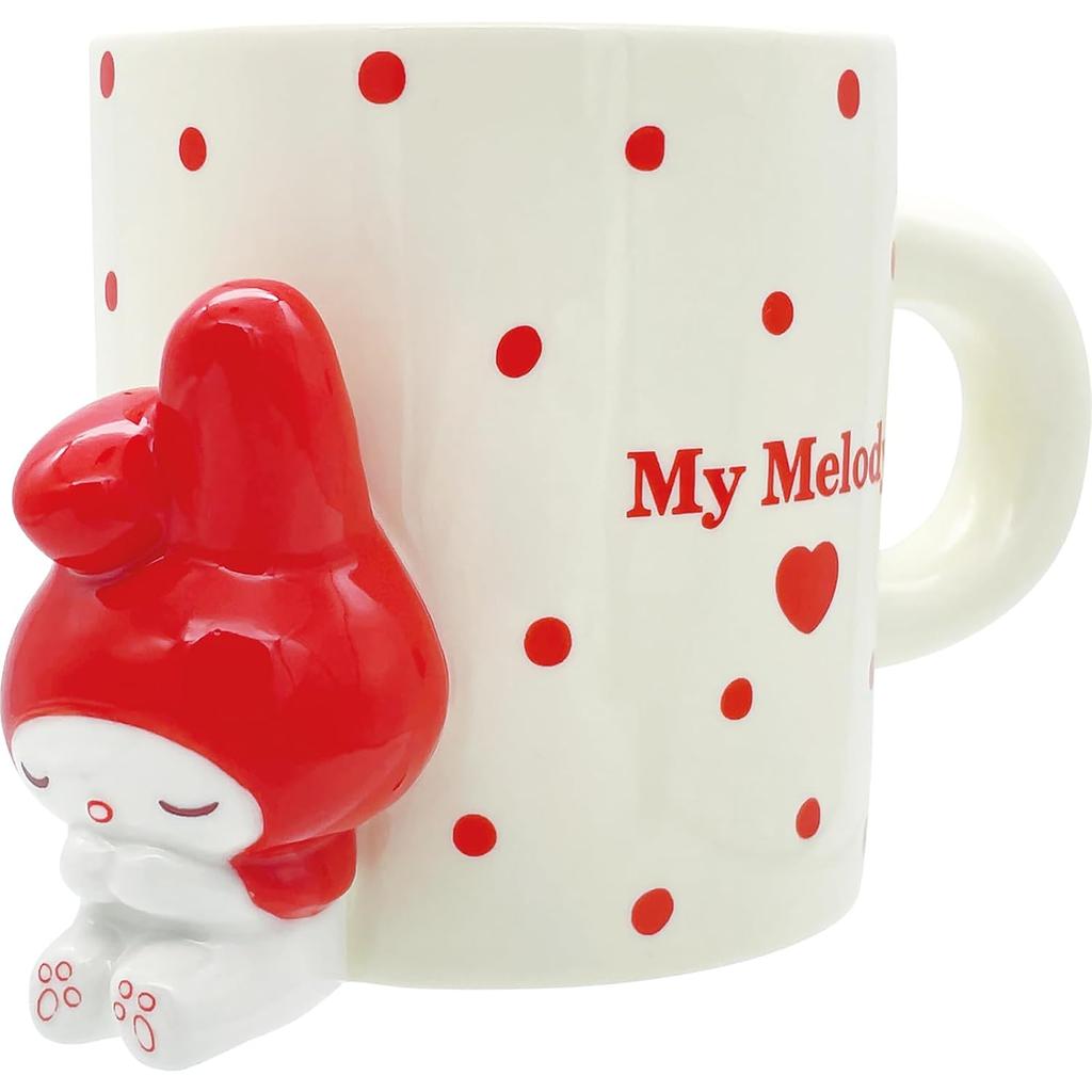 Sanrio My Melody Mug Sweet Approximately Diameter 128cm 300ml Tableware Miscellaneous Goods Birthday Present White SAN4643