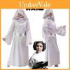 Star Wars Leia Organa Solo Cosplay Kostüm Weißes Kleid Outfit Für Erwachsene Halloween