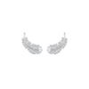 Idyllia Rhodium Plated Stud Earrings Women's 5482912