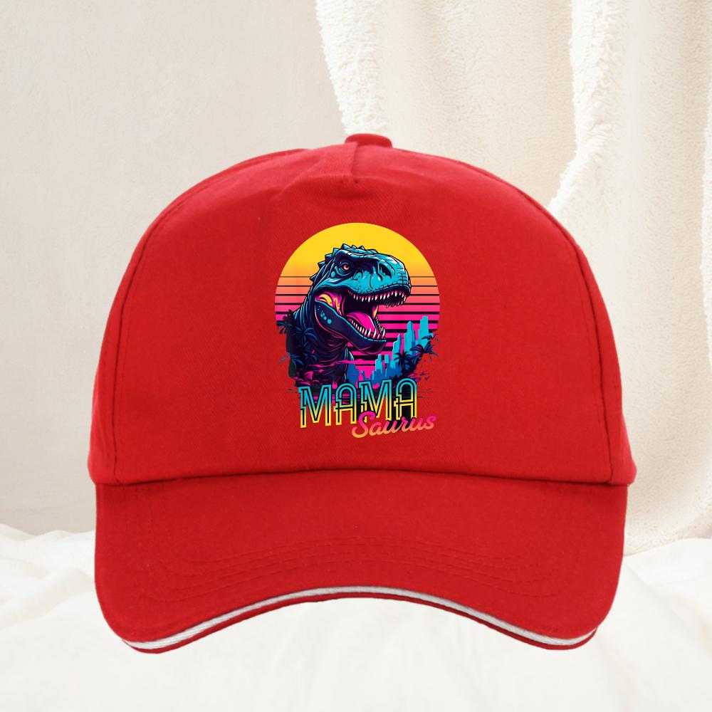 Zabawna czapka MamaSaurus TRex Dinozaur Mama Outdoor Regulowana Codzienna Czapka Ochrona przed Słońcem Unisex Damska Czapka Golfowa Baseballowa