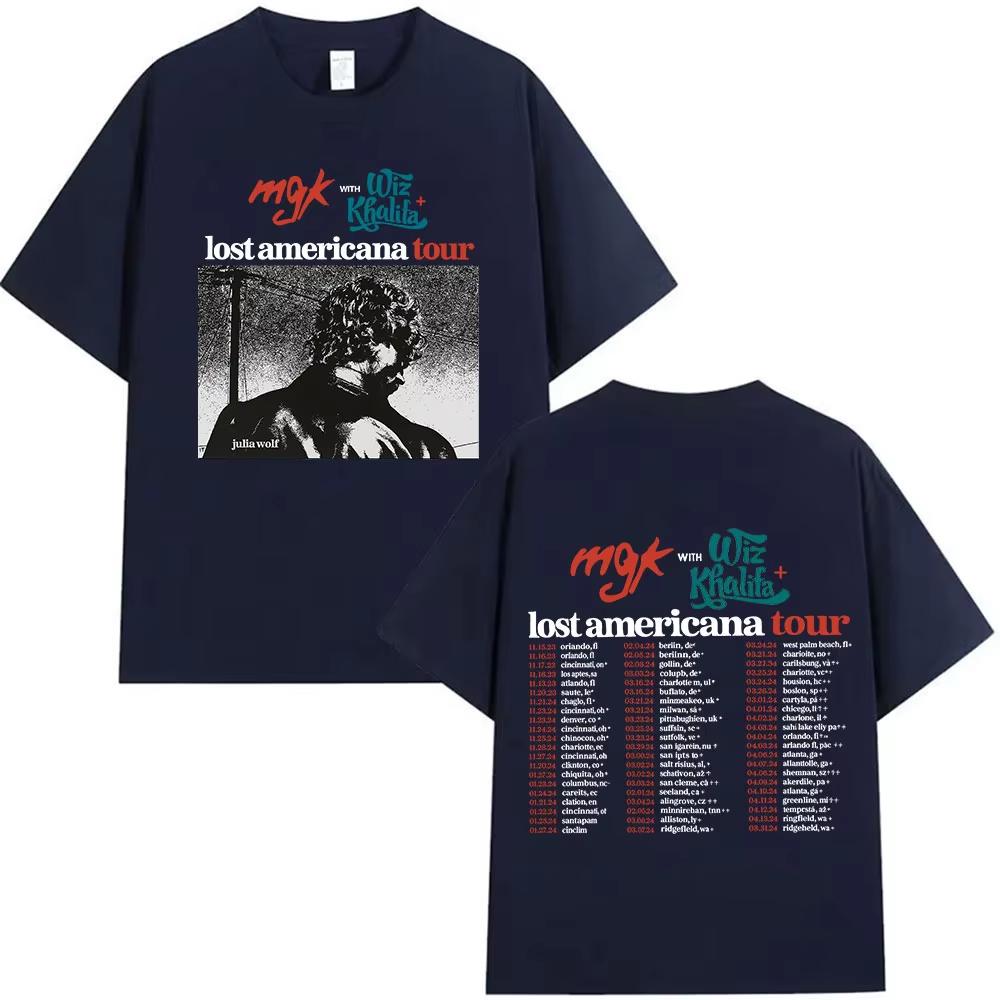 Rapper Machine Gun Kelly Tour 2025 Graphic T Shirt Man's Clothing Hip Hop Oversized T-shirt Fashion High Quality Cotton T Shirts