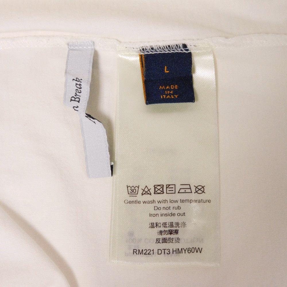 Used 12564 Graphic Logo Print Crew Neck 7829 L Multicolor 180/100 Cotton White Men's from Japan AUTHENTIC