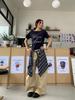 Retro Shirt-Style Layered Wide-Leg Jeans for Women – Loose, Hip-Hop, Versatile Design