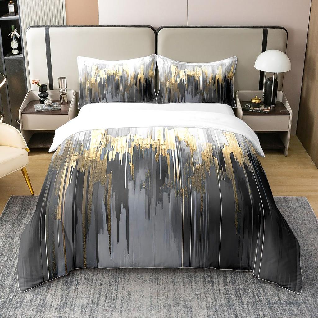 Abstract Art Duvet Cover Sets For Teens Queen Quilt Covers Lightweight Down Room Decor 2 Pillowcases 1 Duvet Cover No Comforter