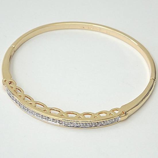 Celebrity Gold Combination Bangle Bracelet 9422 [Gift Wrapped]
