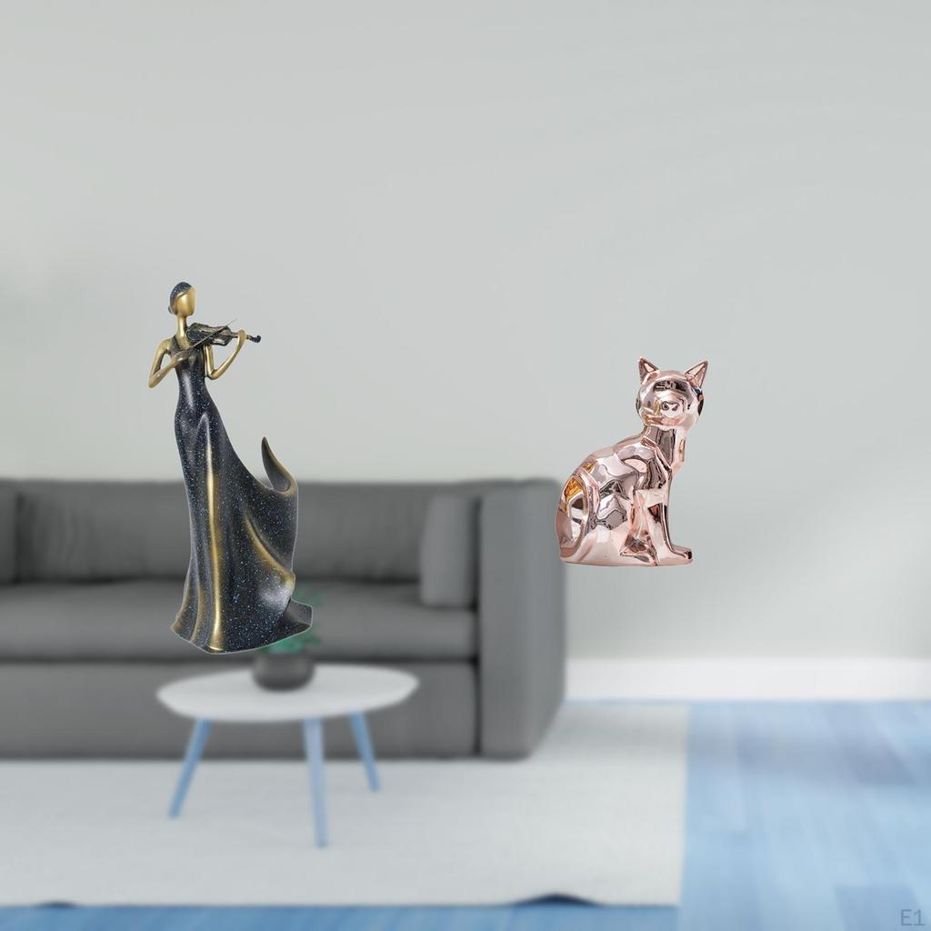 Tabletop Rack Cat Statue Home Bar Decoration Animal Sculpture Women Shaped Organizer Art Craft