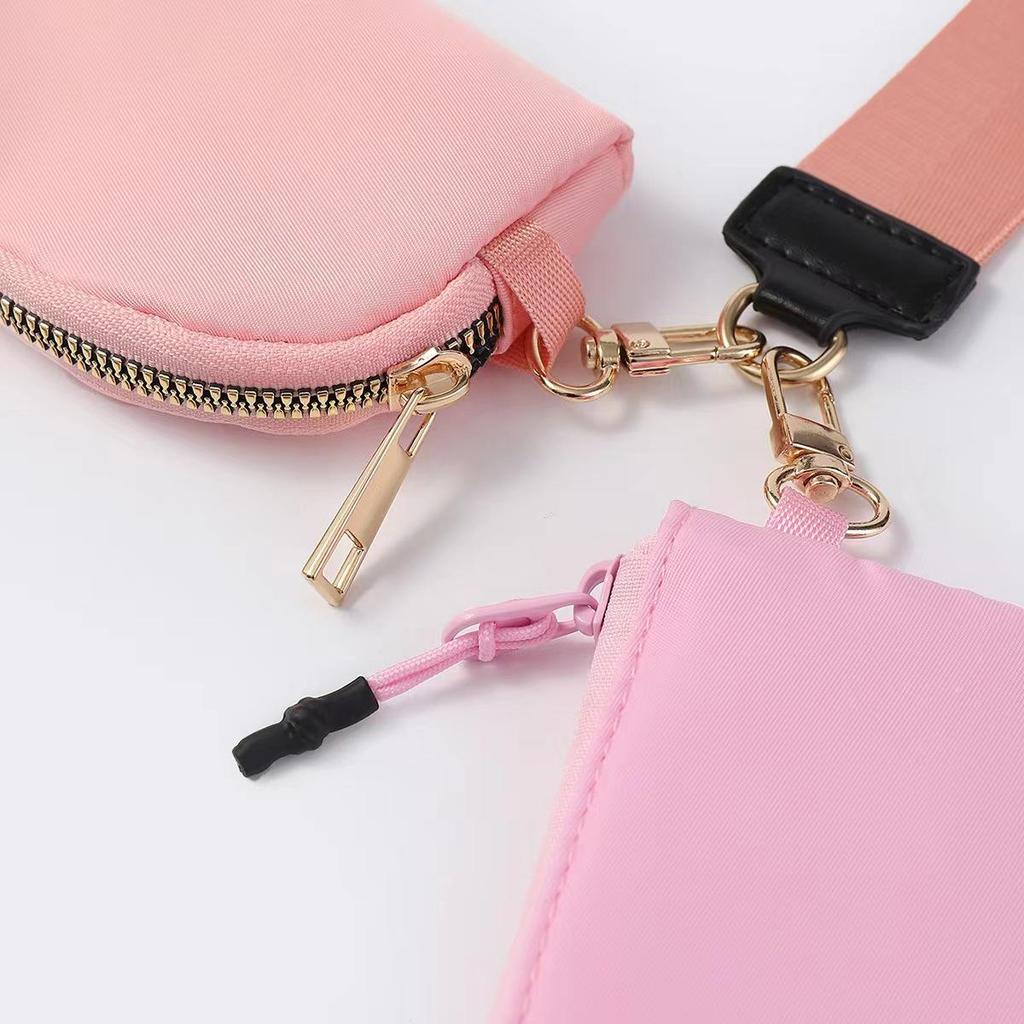 LULU-Style Waterproof Mini Wristlet & Coin Purse with Key Storage and Red Envelope Pocket
