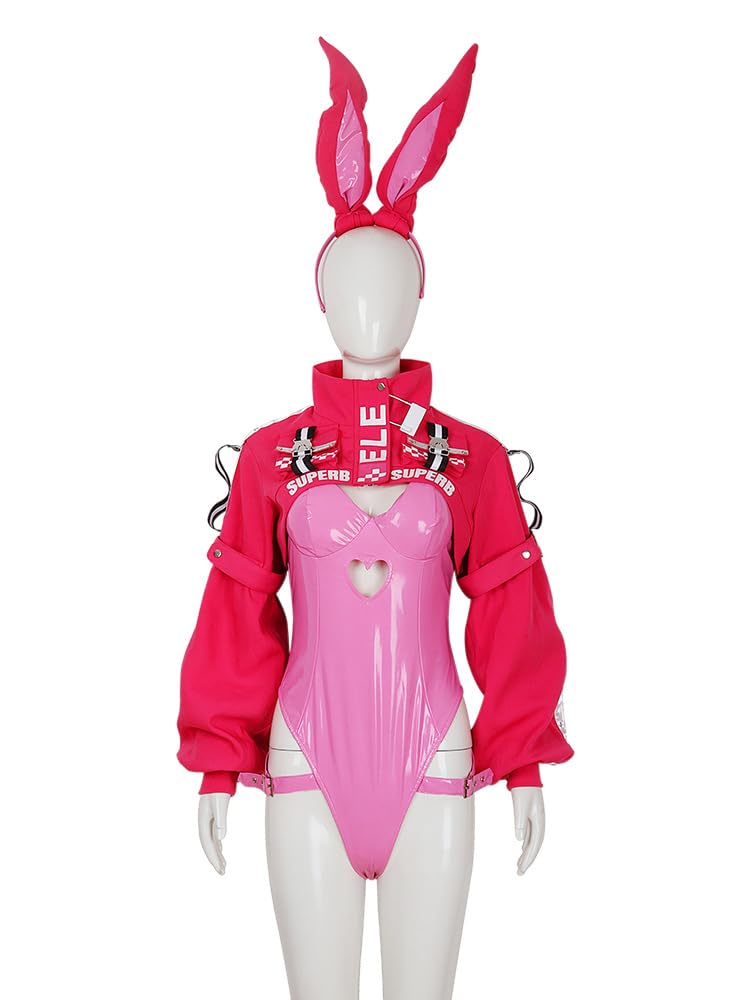 Bohyně vítězství NIKKE Cosplay v králičím oblečku s parukou Viper Alice Noir Blanc Ruby Cosplay kostým pro dospělé Maškarní kostým na halloweenskou akci Škola