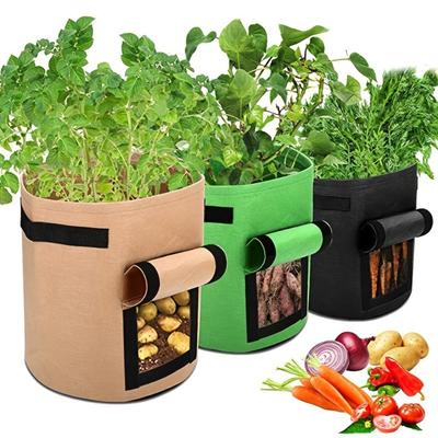 1pc Potato Grow Bag - Durable Fabric Garden Planter for Vegetables, Indoor/Outdoor Use, Includes Multiple Components, Contemporary Style, Round Shape