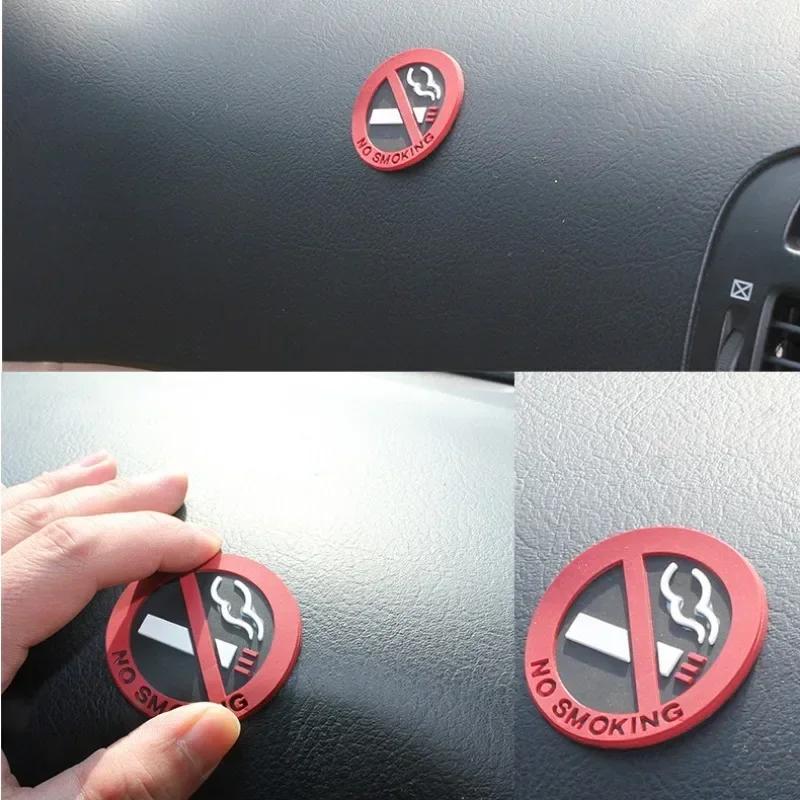 No Smoking Car Stickers Styling Round Red Sign Vinyl Sticker for Auto Motorcycle Home Wall Outdoor Car Accessories