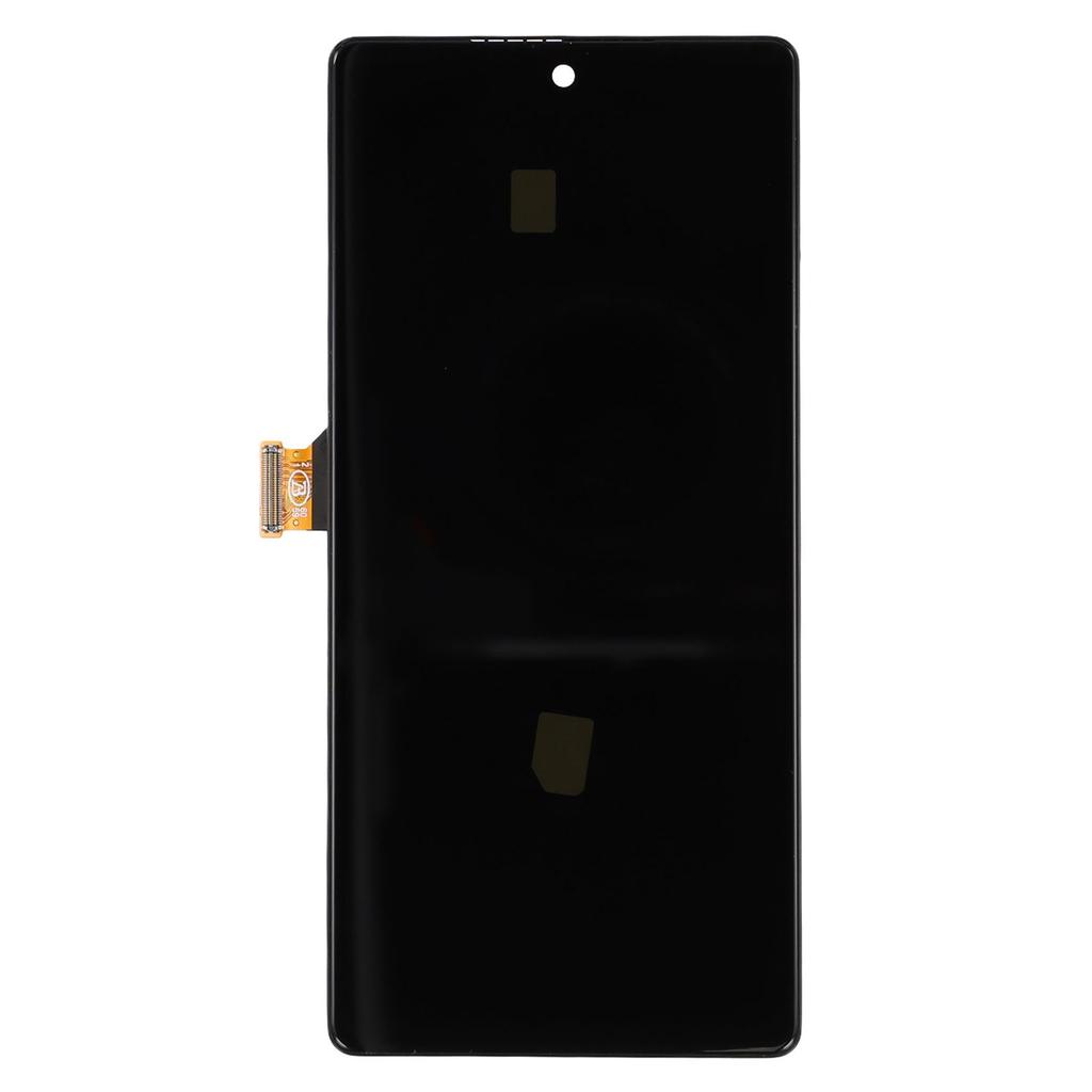 Für Google Pixel 6a GX7AS,GB62Z,G1AZG (Wassertropfen-Linsenloch) OLED-Bildschirm und Digitizer-Baugruppe+Rahmen, Klasse C (Ohne Logo)