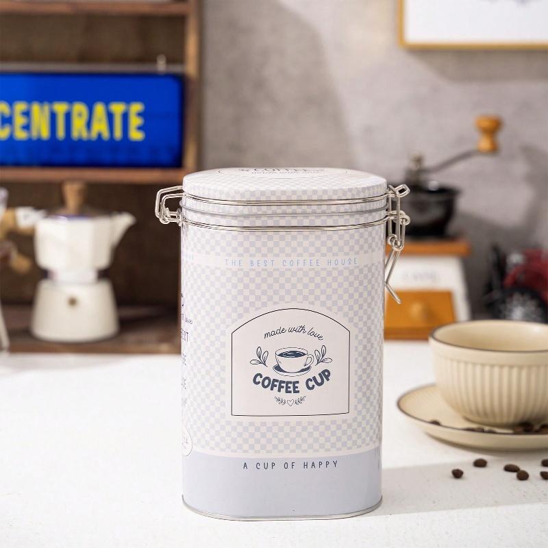 1PC coffee can, tin can, coffee tea, tin storage can, candy can, kitchen decoration, home decoration