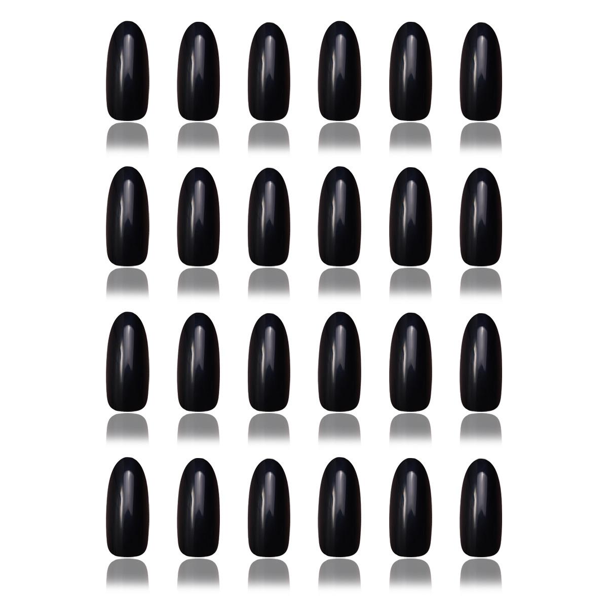 

Ins Style носимые ногти 150 штук в коробке чисто черный средней длины искусственный ноготь часть DIY носимый ноготь часть высокого класса чувство 150pieces per box бездна