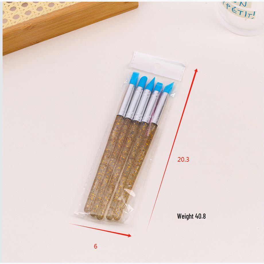 

Ceramic Clay Silicone Brush Set: 5-Piece Soft Tip for Polymer Tools and Correction Pen