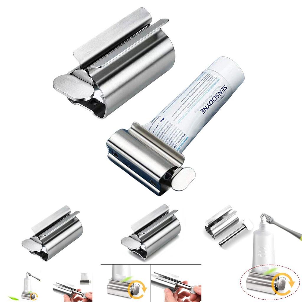 Stainless Steel Rolling Toothpaste Tube Squeezer Durable And Easy-to-use Dispenser