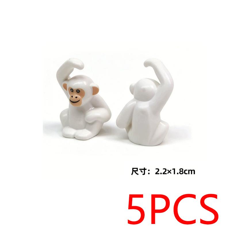 MOC Wild Animals Building Blocks Set Monkey Cow Bear Orangutan Leopard Snake Camel Mini DIY Model Compatible Bricks Kids Toy T19