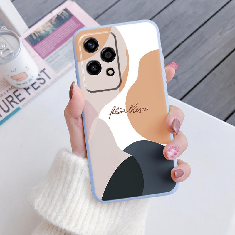 For Honor 200 90 400 Pro Lite Phone Case Brown Leopard Print Soft Silicone TPU Cover Colorful Marble Fundas Coque Shell Bumper
