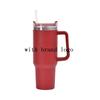 With Logo 40 Oz Tumbler with Handle Insulated Mugs With Lids and Straws Stainless Steel Coffee Tumbler Cups Water