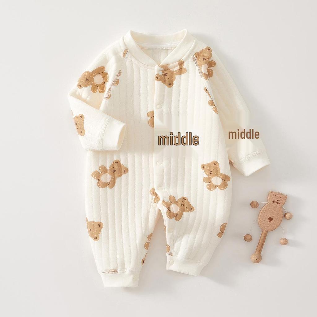Unisex Winter Jumpsuit: Thick Cotton-Padded Baby Romper for Autumn & Winter