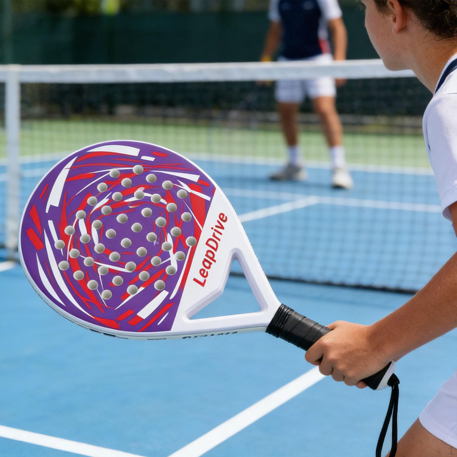 

Racket, Sturdy Comfortable Hold Non Slip for Outdoor Sports Professional Advanced Paddle фиолетовый
