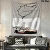 Nurburgring Wall Tapestry Aesthetic Wall Hanging Printed Fabric Blanket Decorative Tapestries for Bedroom Living Room Home Decor