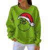 Women's Fashion Casual Gradient Christmas Print Pullover Sports Long-Sleeve Top